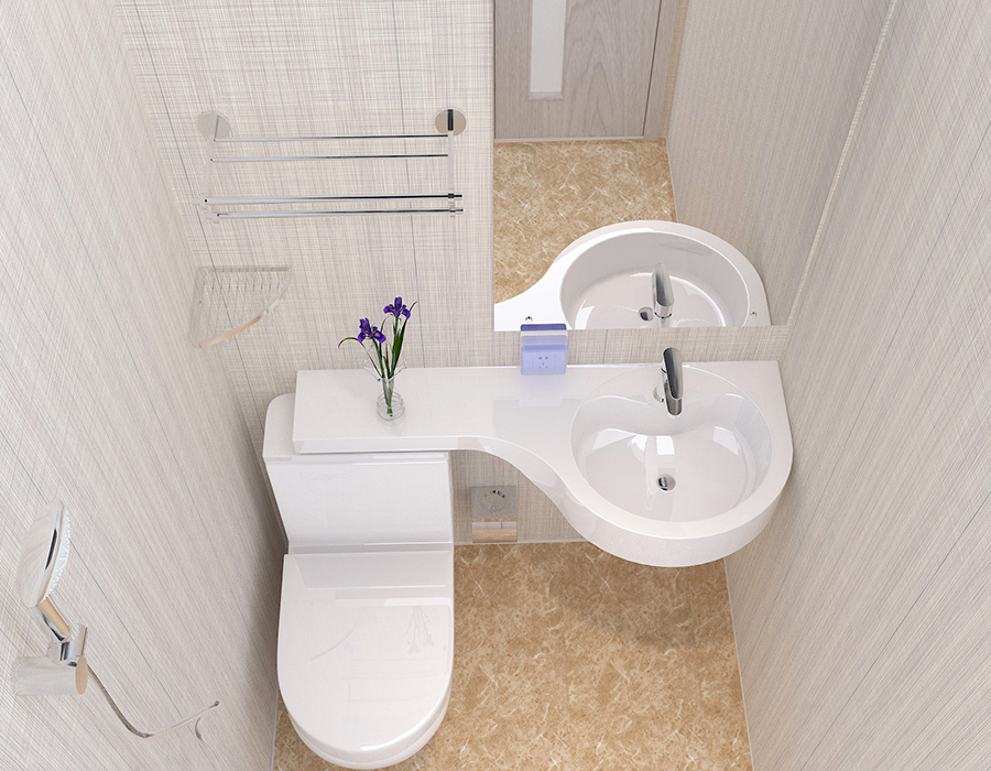 Täyspaneeli PEC Resin Fiber Hotel Modulaarinen esivalmistettu kylpyhuoneyksikkö