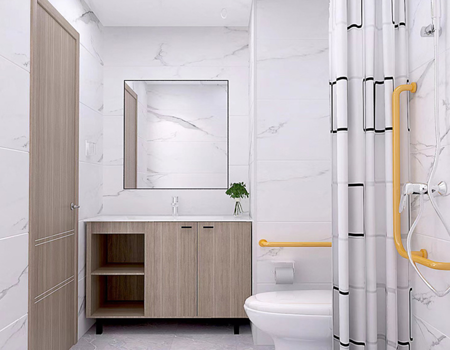 Täyspaneeli PEC Resin Fiber Modulaarinen kylpyhuone